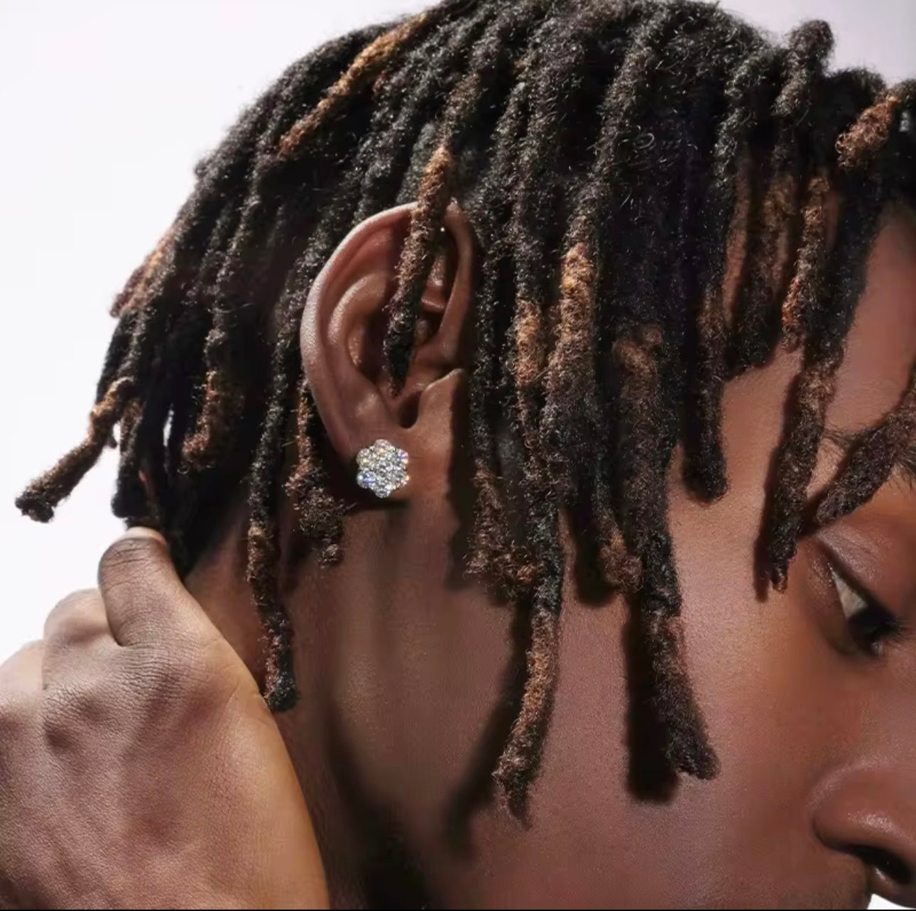 Moissanite Diamond Flower Setting Earrings 925 Sterling Silver 1CT VVS