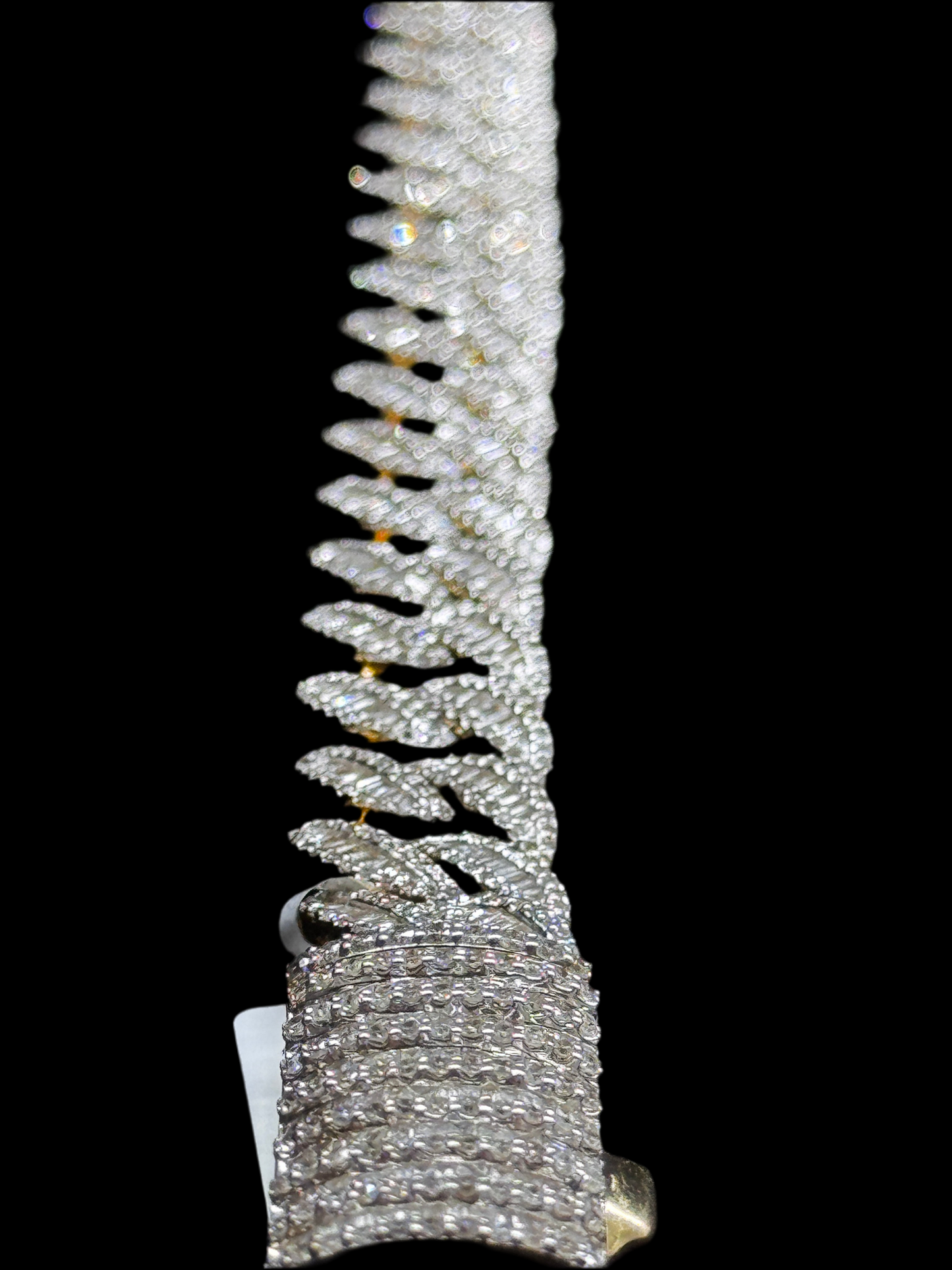 12MM Baguette Vs1 9Ct Natural Diamond 10K Gold Bracelet