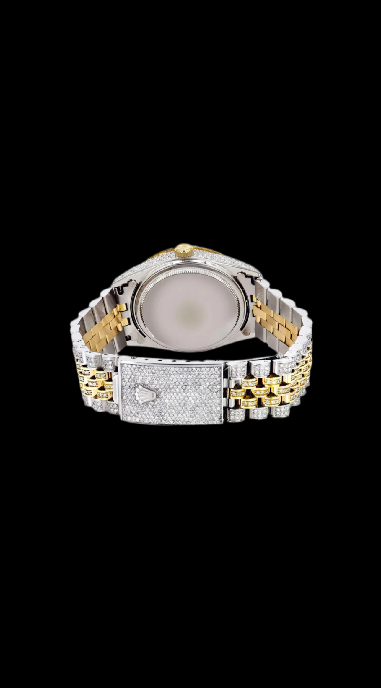 ROLEX 36MM DATEJUST FULL DIAMONDS - CUSTOM ROMAN DIAL 12.0CT