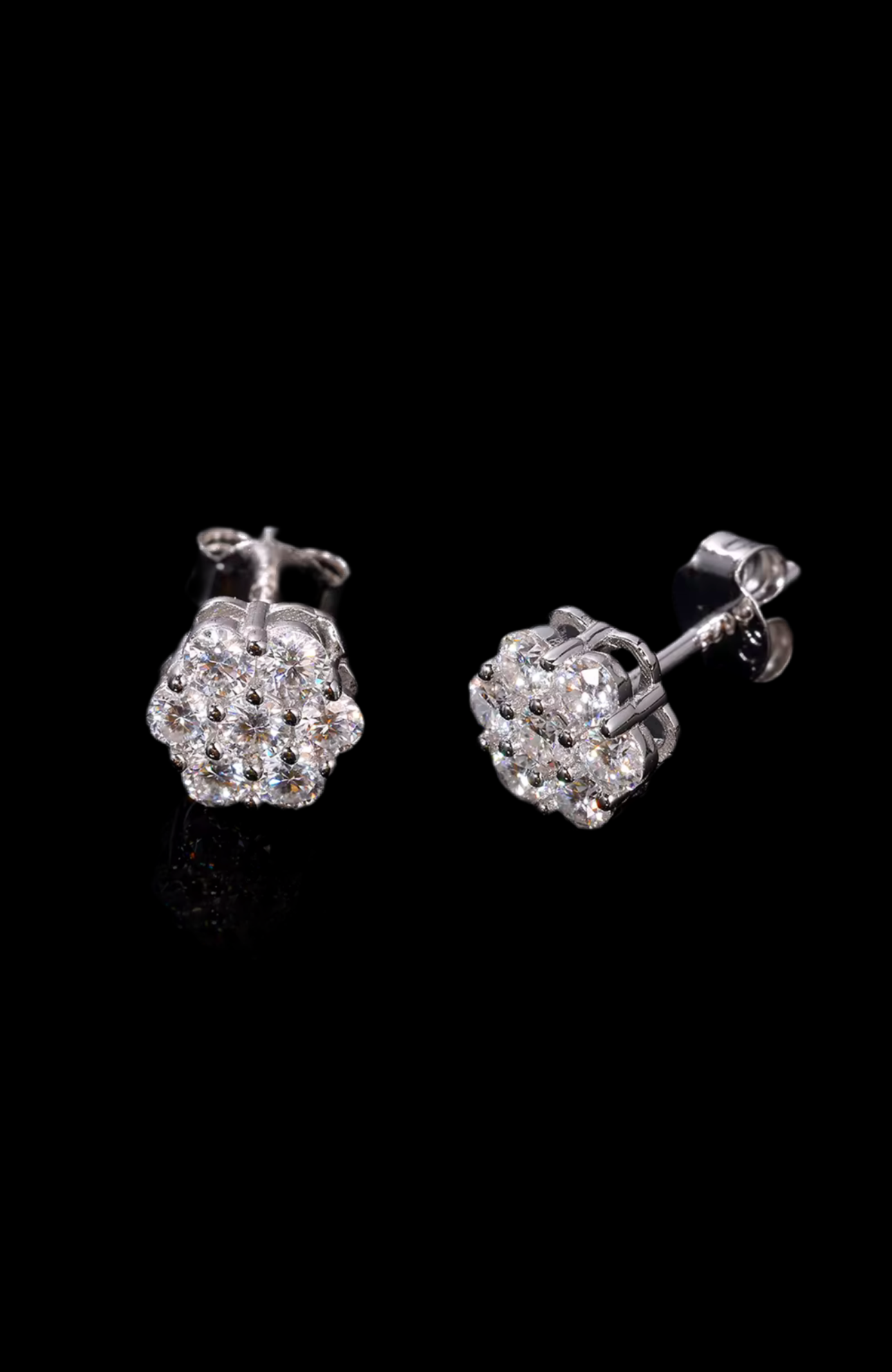 Diamond Flower Setting Earrings