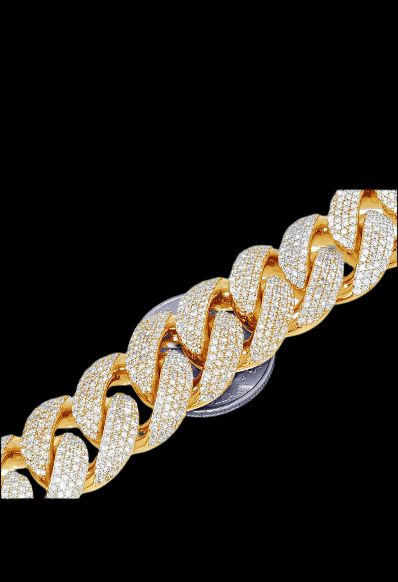 20MM HoneyComb Setting Diamond Cuban Link , 68CTW Diamonds 350Grams