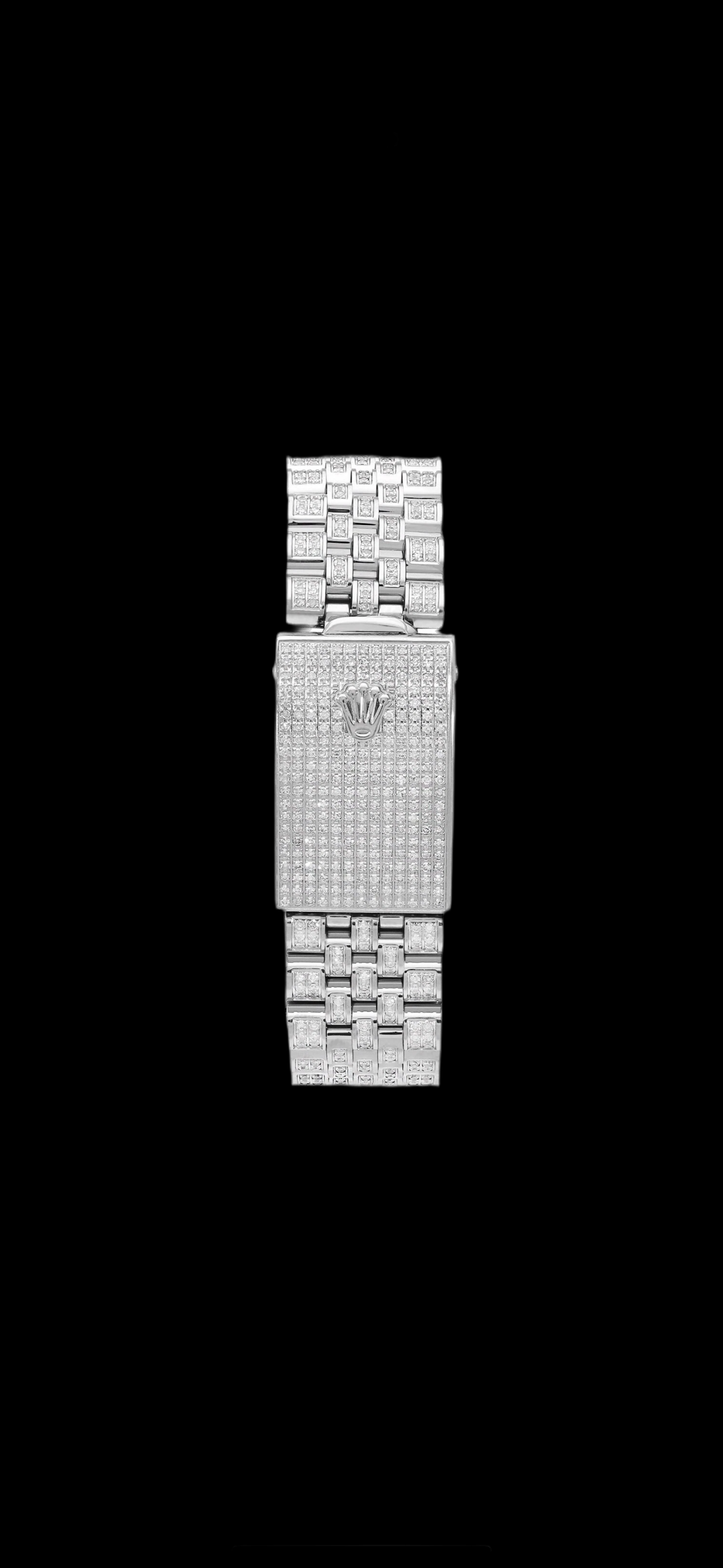 ROLEX 36MM DATEJUST FULL DIAMONDS - CUSTOM ROMAN DIAL 13.0CT