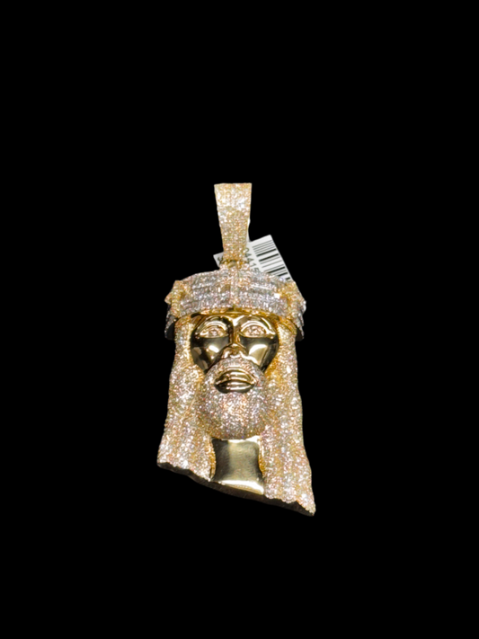 10K Gold with VS Natural Diamonds Round & Baguette