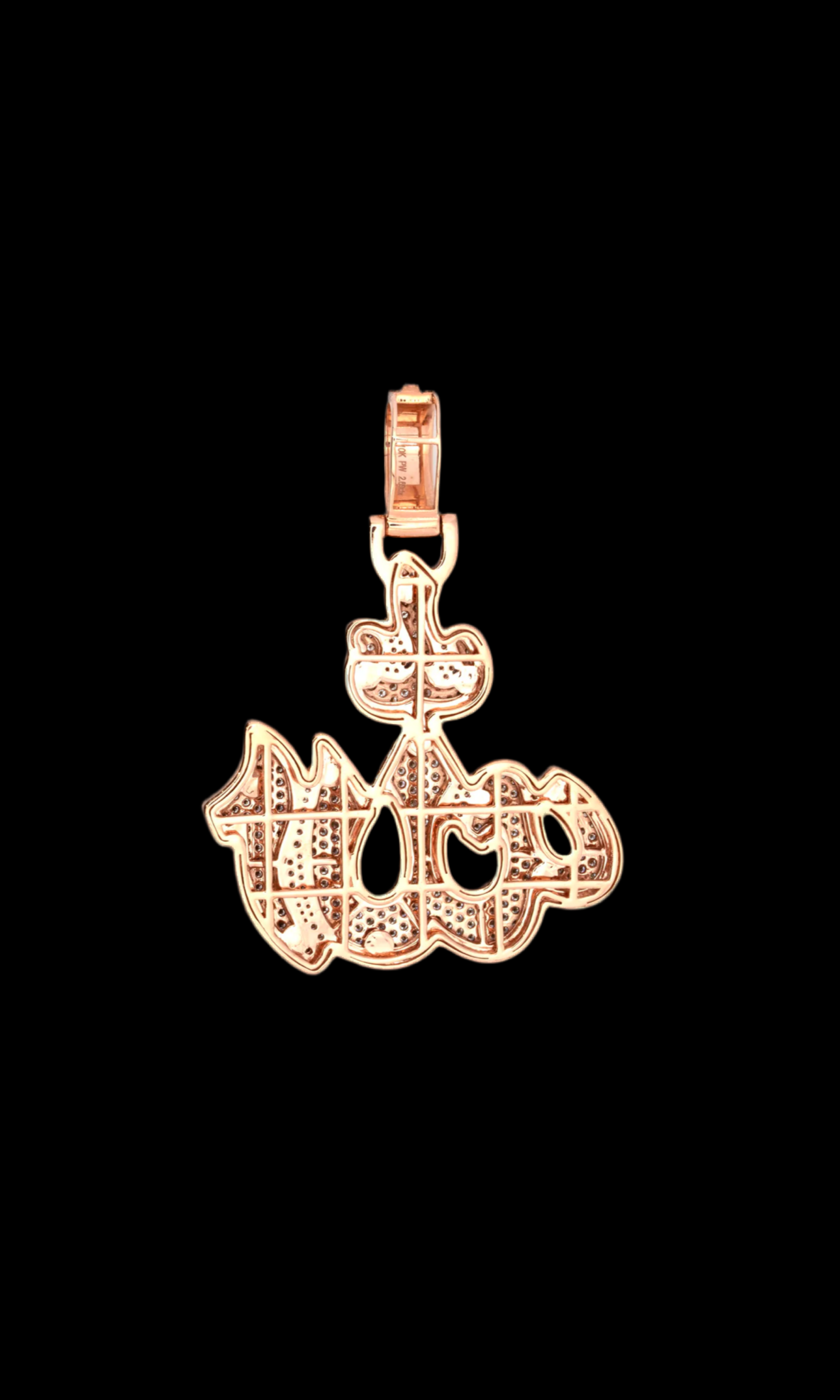 10K Rose Gold Vs1 Natural Diamond 3CT Charm
