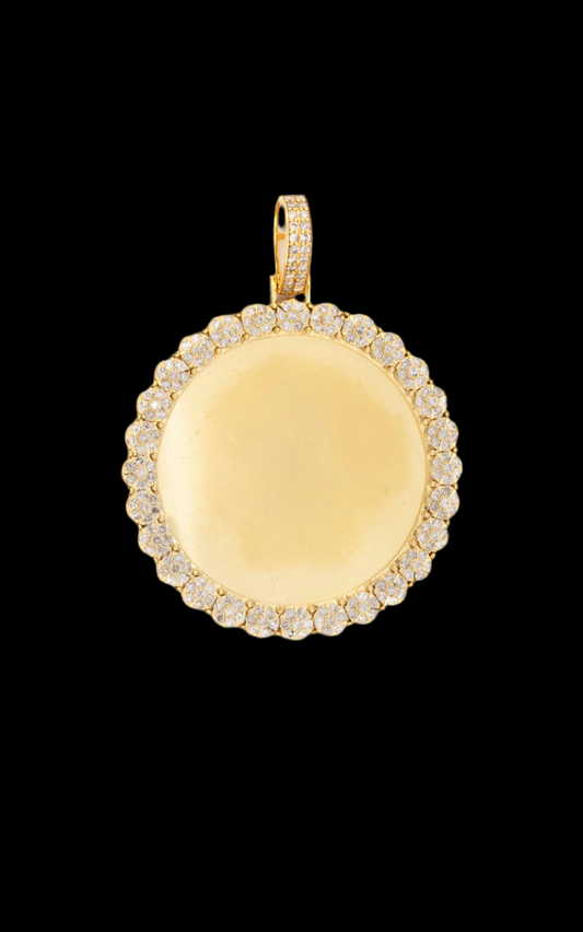 10K Gold Flower Cluster Setting Memory Pendant 1.56CT Vs Diamonds