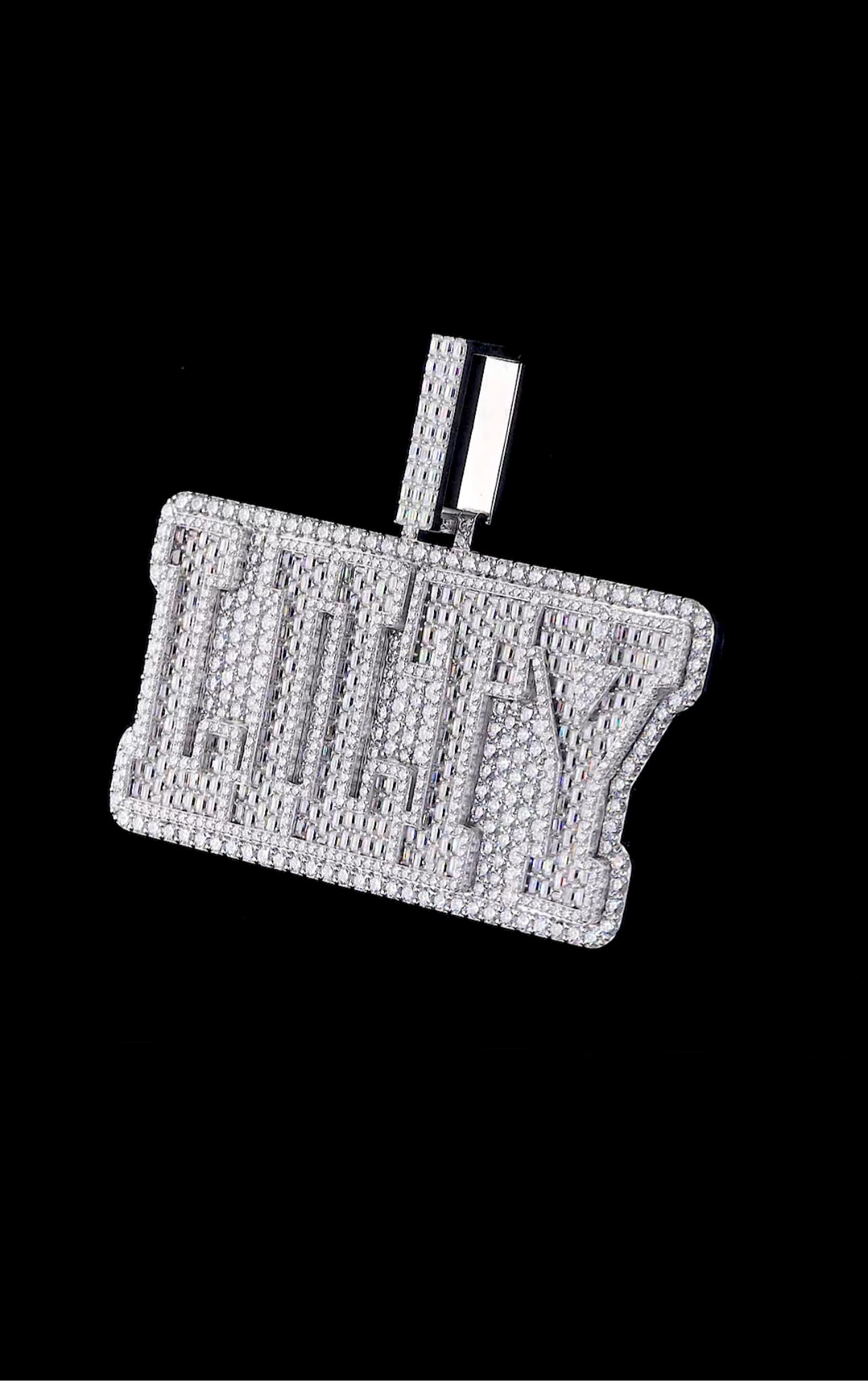 Custom VVS Baguette Charm 4 letters